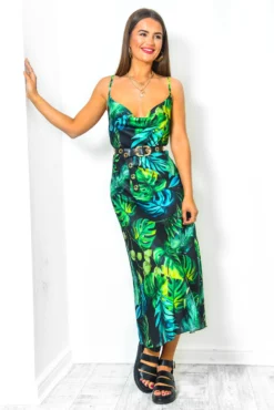 Miami - Black Tropical Slip Dress -Glamoros Clothing Shop 210602StudioSession 1406