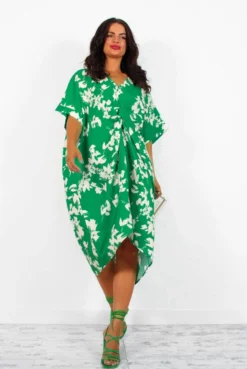 A Whole Knot Of Love - Green Floral Knot Midi Dress 7 A Whole Knot Of Love - Green Floral Knot Midi Dress -Glamoros Clothing Shop AWholeKnotOfLove GreenFloralKnotMidiDress1