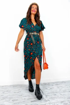 Adore Me - Forest Orange Leopard Midi Dress -Glamoros Clothing Shop AdoreMe ForestOrangeLeopardMidiDress1