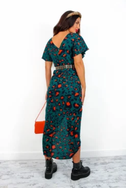 Adore Me - Forest Orange Leopard Midi Dress -Glamoros Clothing Shop AdoreMe ForestOrangeLeopardMidiDress2