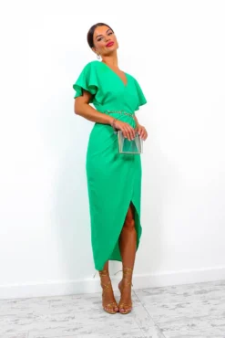 Adore Me - Green Midi Dress -Glamoros Clothing Shop AdoreMe GreenMidiDress3