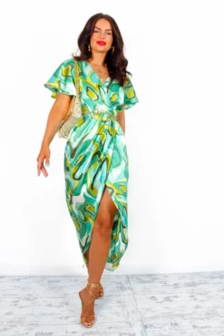 Adore Me - Lime Blue Swirl Midi Dress -Glamoros Clothing Shop AdoreMe LimeBlueSwirlMidiDress4