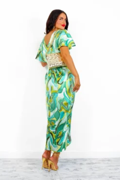 Adore Me - Lime Blue Swirl Midi Dress -Glamoros Clothing Shop AdoreMe LimeBlueSwirlMidiDress5