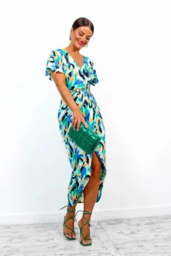 Adore Me - Mint Multi Abstract Midi Dress -Glamoros Clothing Shop AdoreMe MintMultiAbstractMidiDress2