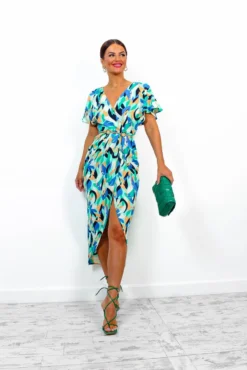 Adore Me - Mint Multi Abstract Midi Dress -Glamoros Clothing Shop AdoreMe MintMultiAbstractMidiDress5