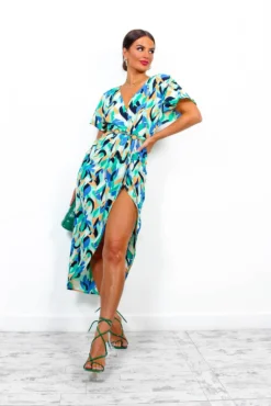 Adore Me - Mint Multi Abstract Midi Dress -Glamoros Clothing Shop AdoreMe MintMultiAbstractMidiDress6