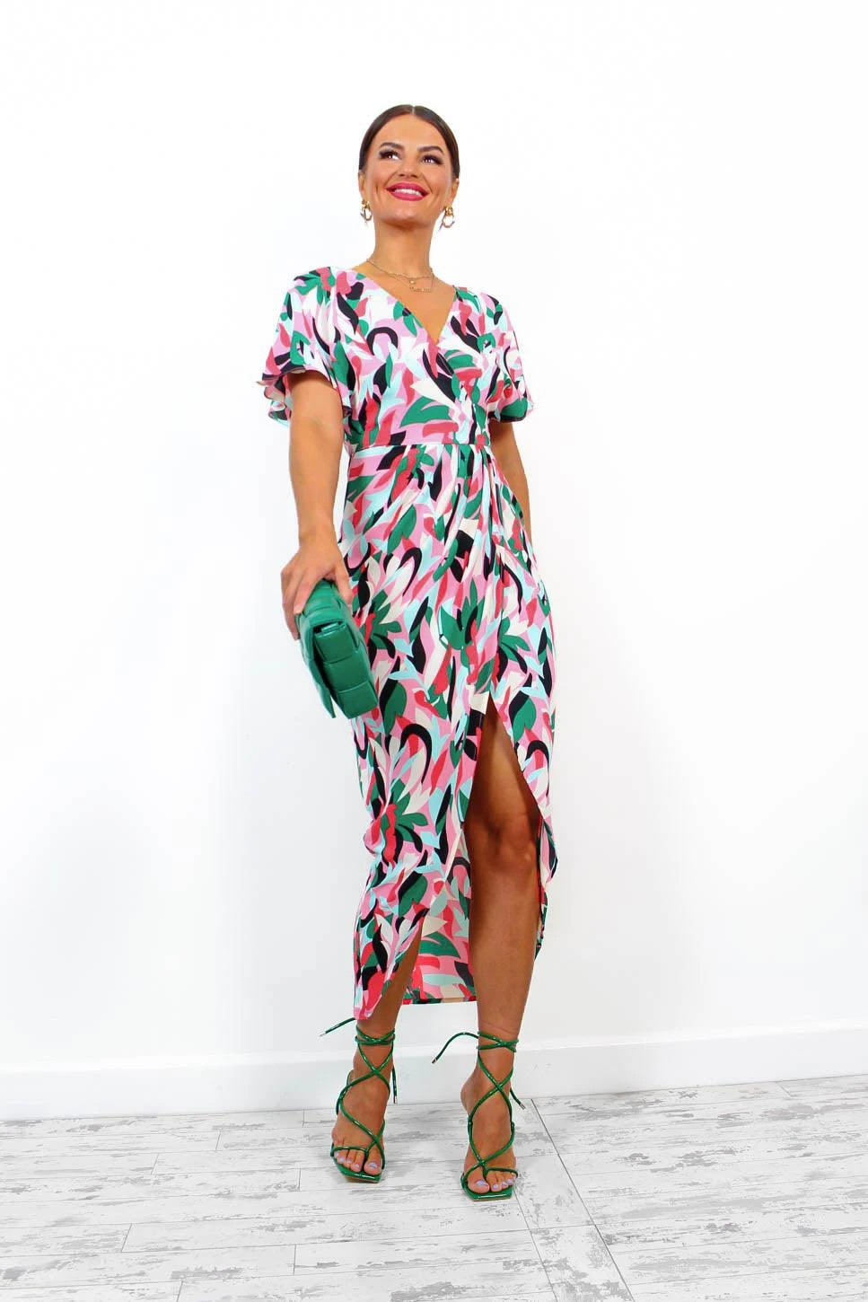 Adore Me - Pink Multi Abstract Midi Dress 5 Adore Me - Pink Multi Abstract Midi Dress - Image 5