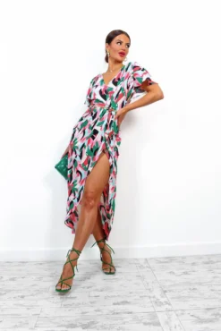 Adore Me - Pink Multi Abstract Midi Dress 13 Adore Me - Pink Multi Abstract Midi Dress -Glamoros Clothing Shop AdoreMe PinkMultiAbstractMidiDress 3