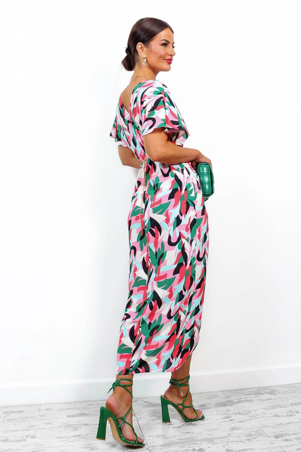 Adore Me - Pink Multi Abstract Midi Dress 7 Adore Me - Pink Multi Abstract Midi Dress - Image 7
