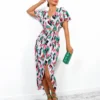 Adore Me - Pink Multi Abstract Midi Dress