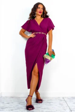 Adore Me - Plum Midi Dress 10 Adore Me - Plum Midi Dress -Glamoros Clothing Shop AdoreMe PlumMidiDress 2