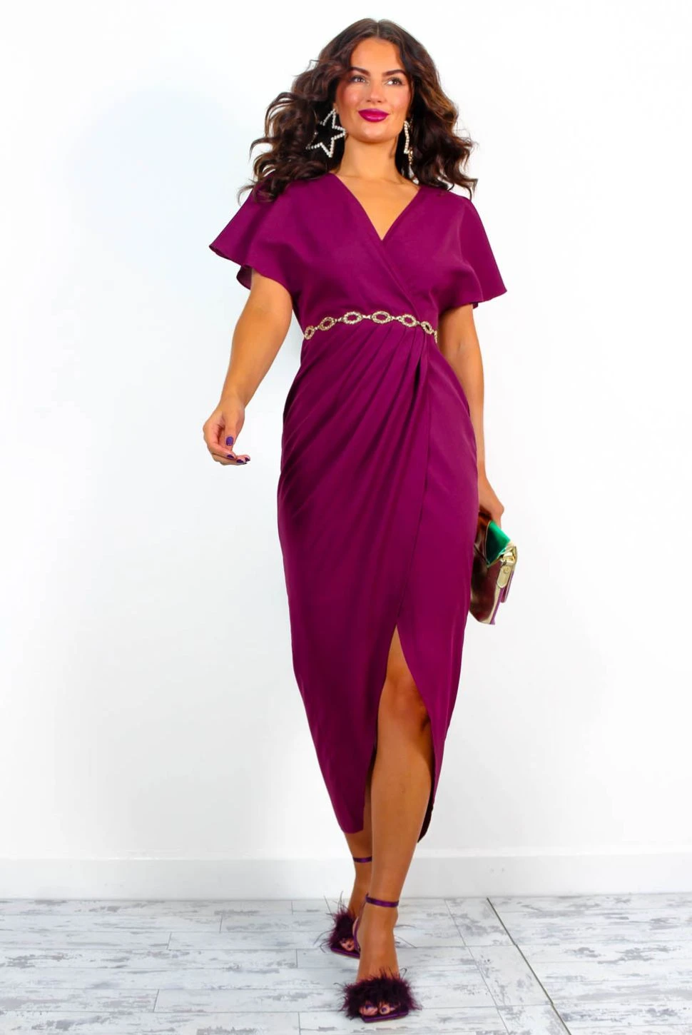 Adore Me - Plum Midi Dress 3 Adore Me - Plum Midi Dress - Image 3