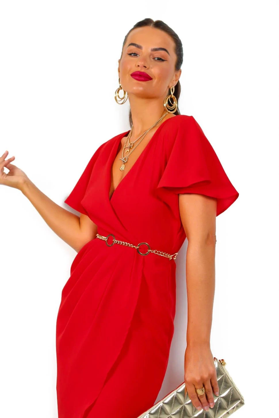Adore Me - Red Midi Dress 4 Adore Me - Red Midi Dress - Image 4
