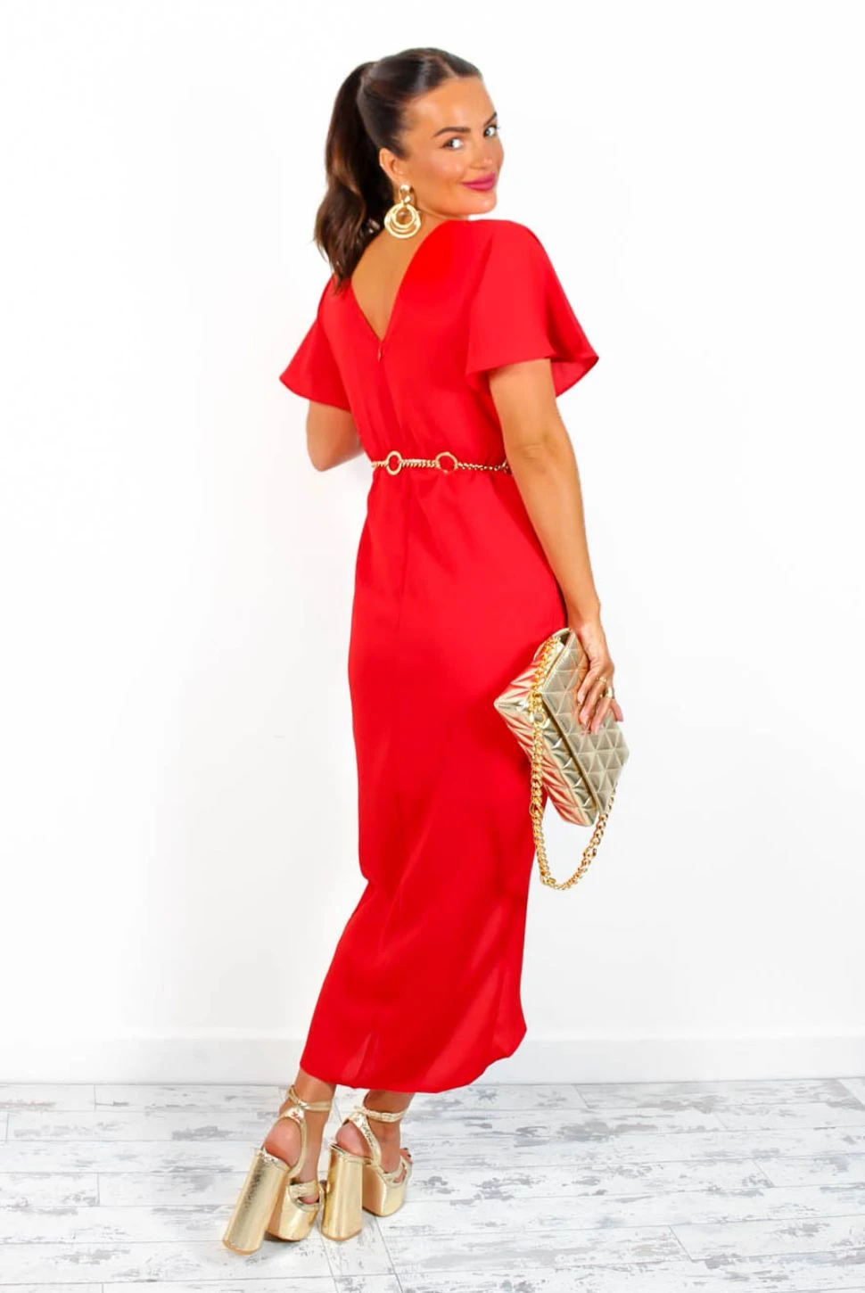 Adore Me - Red Midi Dress 5 Adore Me - Red Midi Dress - Image 5