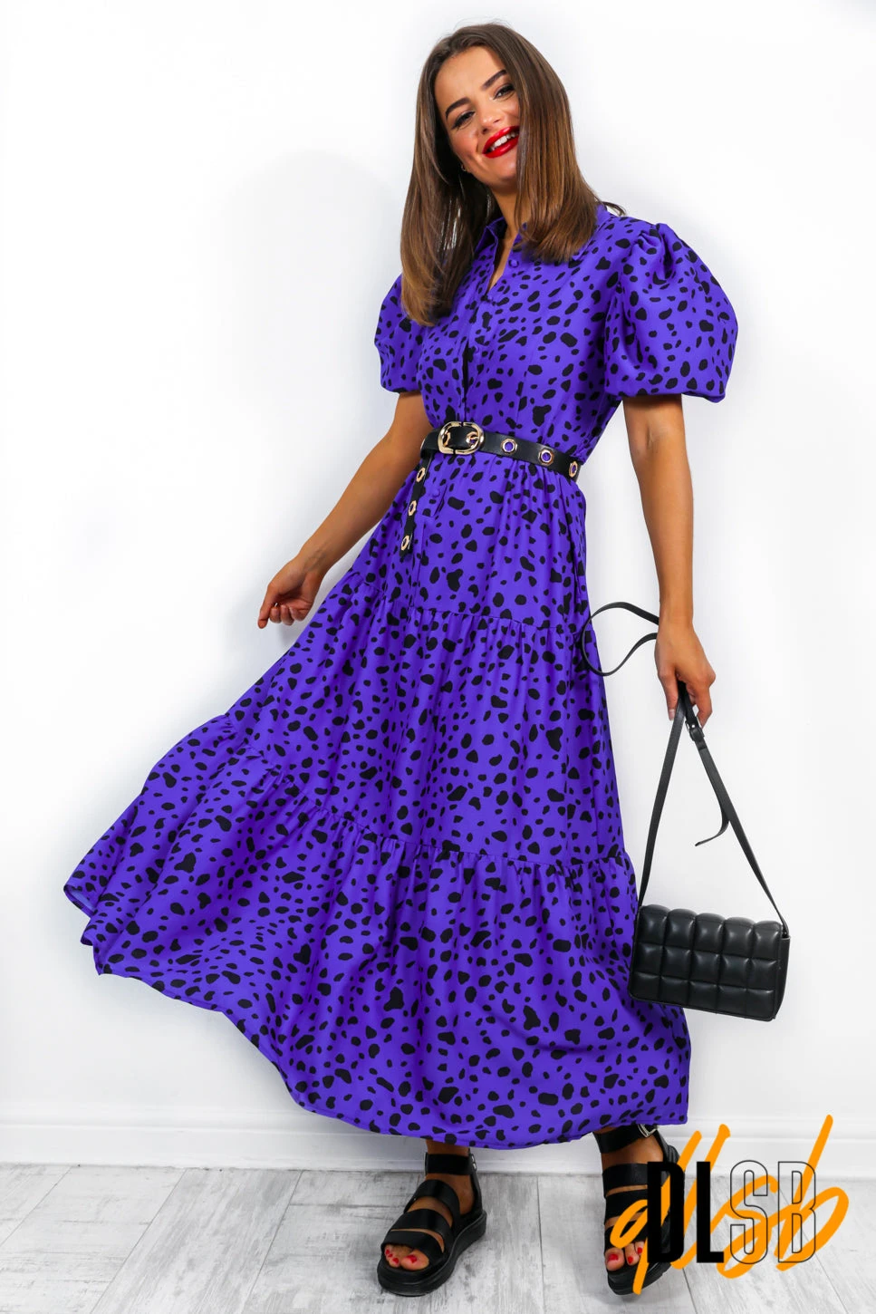 All Eyes On Me - Blue Print Midi Dress 2 All Eyes On Me - Blue Print Midi Dress - Image 2