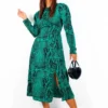 AX Paris All For You - Forest Black Paisley Midi Dress