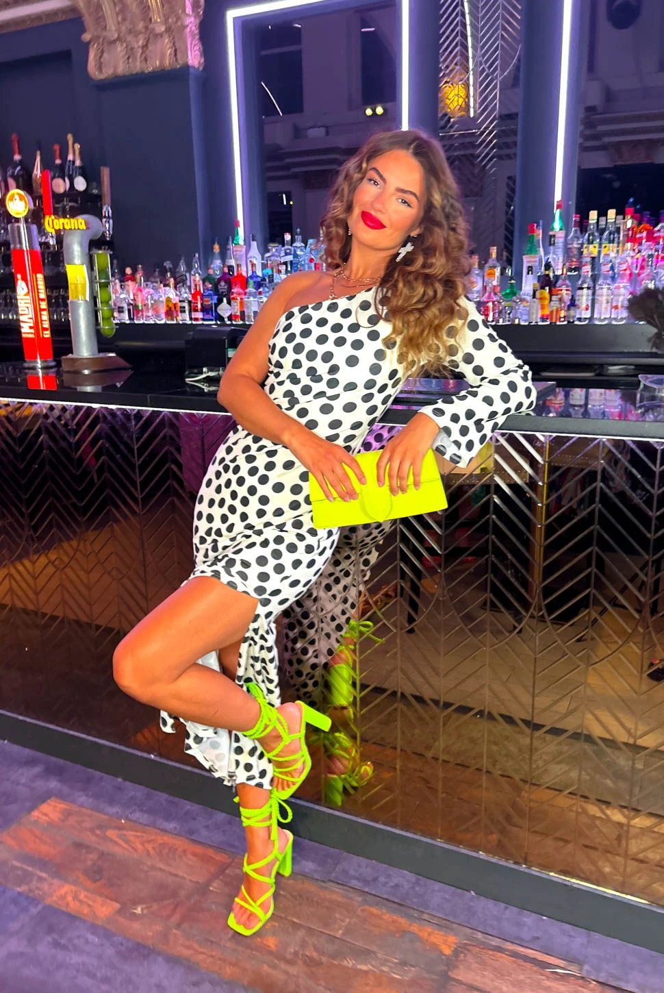 Can't Compare - White Black Polka Dot One Shoulder Maxi Dress 7 Can't Compare - White Black Polka Dot One Shoulder Maxi Dress - Image 7