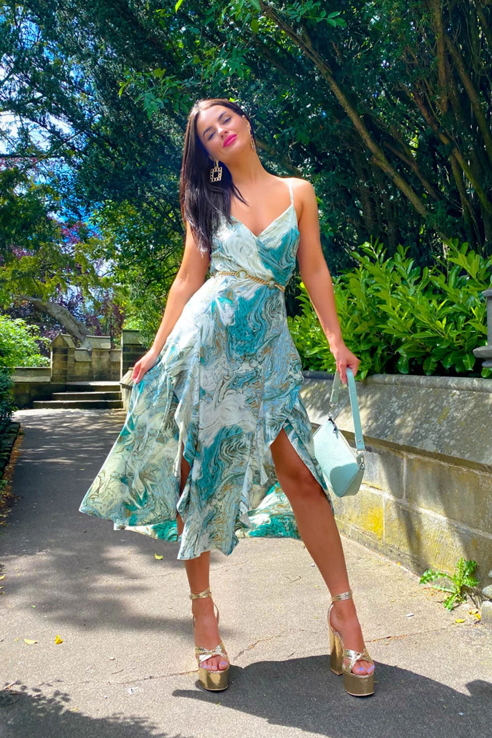 AX Paris Chase Your Dreams - Sea Green Marble Print Midi Dress 1 AX Paris Chase Your Dreams - Sea Green Marble Print Midi Dress
