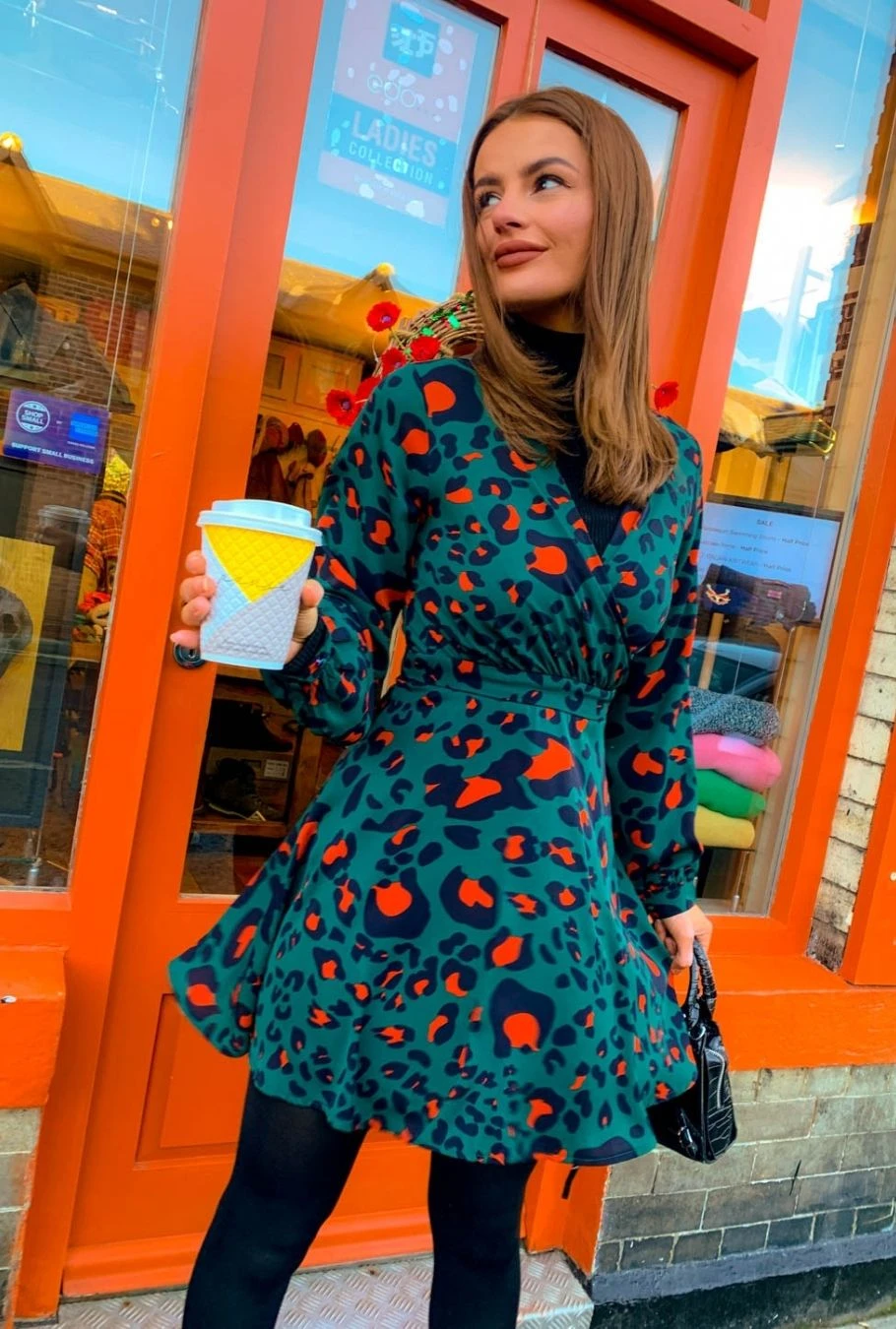 Cuter Than You - Forest Burnt Orange Leopard Mini Dress 1 Cuter Than You - Forest Burnt Orange Leopard Mini Dress