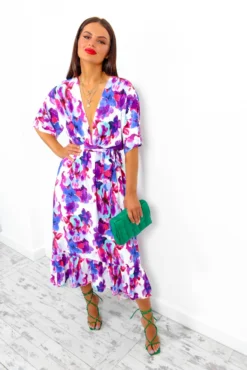 Dolce Vita - Blue Purple Floral Print Maxi Dress -Glamoros Clothing Shop DolceVita BluePurpleFloralPrintMaxiDress5