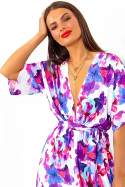 Dolce Vita - Blue Purple Floral Print Maxi Dress -Glamoros Clothing Shop DolceVita BluePurpleFloralPrintMaxiDress6