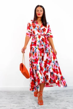 Dolce Vita - White Red Floral Maxi Dress -Glamoros Clothing Shop DolceVita WhiteRedFloralMaxiDress2