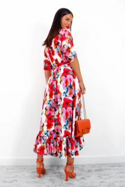 Dolce Vita - White Red Floral Maxi Dress -Glamoros Clothing Shop DolceVita WhiteRedFloralMaxiDress3