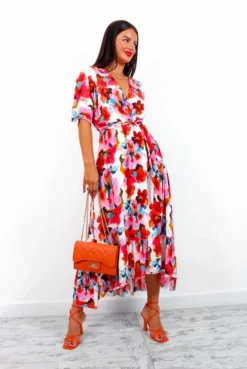 Dolce Vita - White Red Floral Maxi Dress -Glamoros Clothing Shop DolceVita WhiteRedFloralMaxiDress4