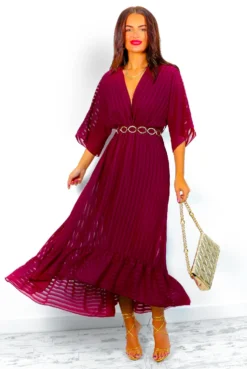 Dolce Vita - Wine Midi Dress