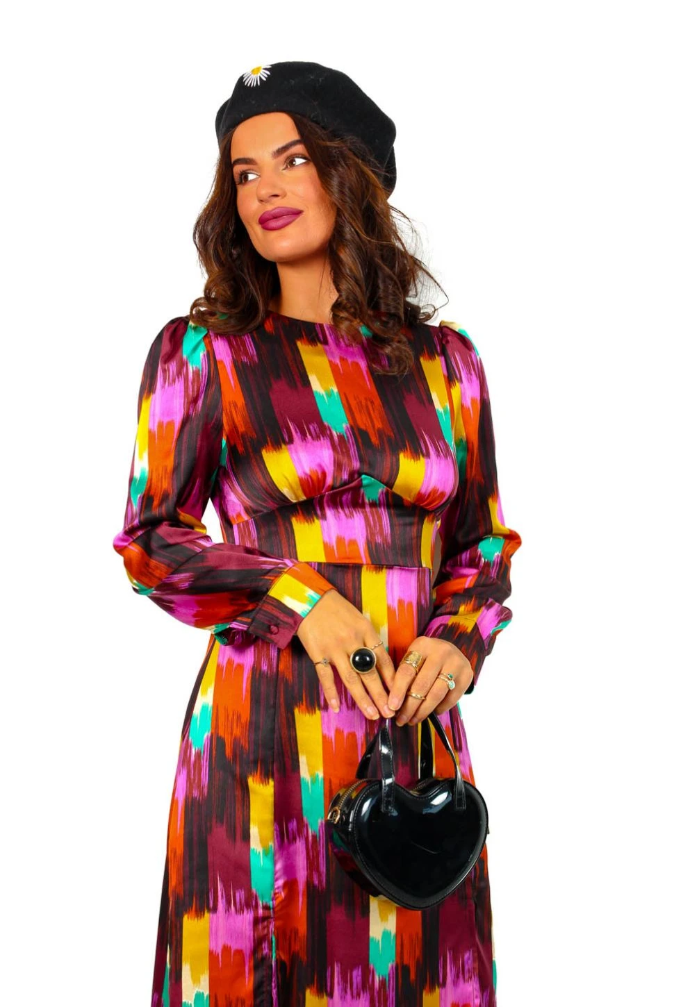 Dont Give A Glam - Black Multi Abstract Midi Dress 3 Dont Give A Glam - Black Multi Abstract Midi Dress - Image 3