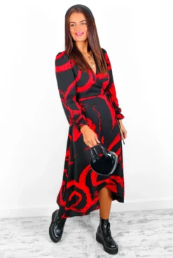 AX Paris Dont Tame Me - Black Red Brushstroke Midi Wrap Dress 10 AX Paris Dont Tame Me - Black Red Brushstroke Midi Wrap Dress -Glamoros Clothing Shop Don tTameMe BlackRedBrushstrokeMidiWrapDress 1