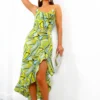 AX Paris Dream Chaser - Lime Printed Midi Dress
