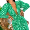 Glamorous Drive Em Wild - Green Zebra Midi Wrap Dress