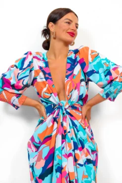 Glamorous Drive Em Wild - Blue Multi Abstract Midi Wrap Dress 13 Glamorous Drive Em Wild - Blue Multi Abstract Midi Wrap Dress -Glamoros Clothing Shop DriveEmWild BlueMultiAbstractMidiWrapDress 10