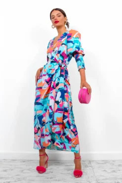 Glamorous Drive Em Wild - Blue Multi Abstract Midi Wrap Dress 19 Glamorous Drive Em Wild - Blue Multi Abstract Midi Wrap Dress -Glamoros Clothing Shop DriveEmWild BlueMultiAbstractMidiWrapDress 15