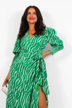 Glamorous Drive Em Wild - Green Zebra Midi Wrap Dress 14 Glamorous Drive Em Wild - Green Zebra Midi Wrap Dress -Glamoros Clothing Shop DriveEmWild GreenZebraMidiWrapDress2