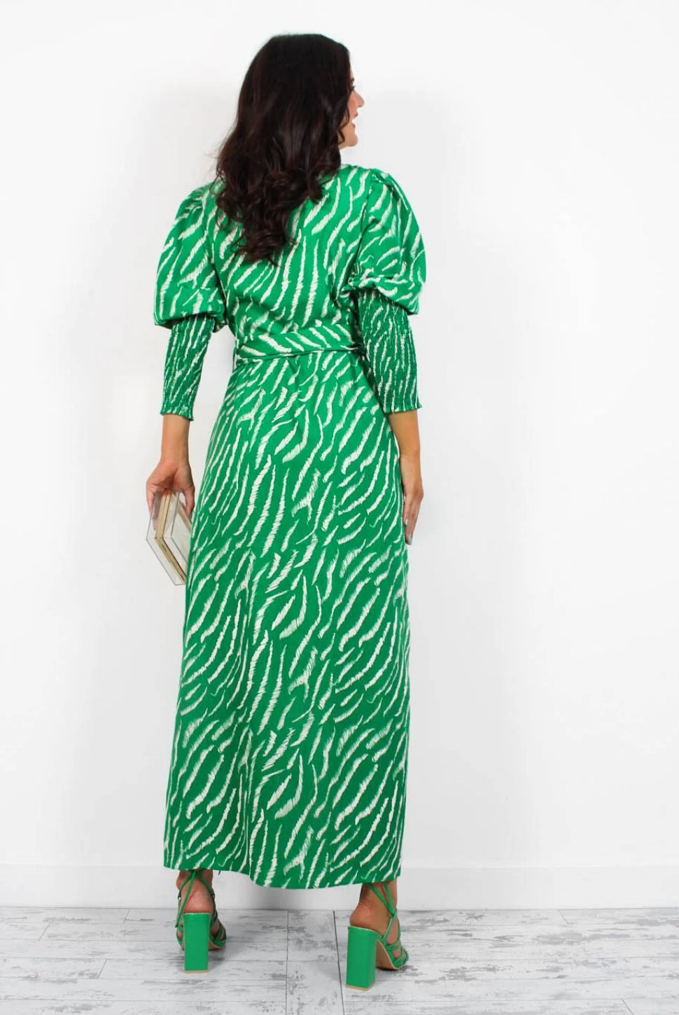 Glamorous Drive Em Wild - Green Zebra Midi Wrap Dress 6 Glamorous Drive Em Wild - Green Zebra Midi Wrap Dress - Image 6