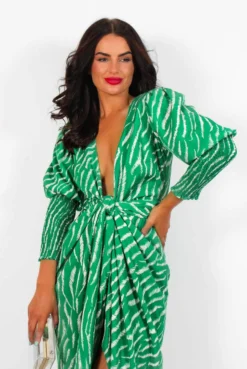 Glamorous Drive Em Wild - Green Zebra Midi Wrap Dress 11 Glamorous Drive Em Wild - Green Zebra Midi Wrap Dress -Glamoros Clothing Shop DriveEmWild GreenZebraMidiWrapDress7