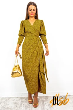 Glamorous Drive Em Wild - Mustard Leopard Wrap Dress -Glamoros Clothing Shop DriveEmWild MustardLeopardWrapDress 3