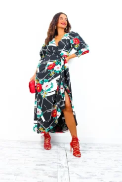 Glamorous Drive Em Wild - Black White Floral Abstract Print Midi Wrap Dress 15 Glamorous Drive Em Wild - Black White Floral Abstract Print Midi Wrap Dress -Glamoros Clothing Shop Drive EmWild BlackWhiteFloralAbstractPrintMidiWrapDress 3