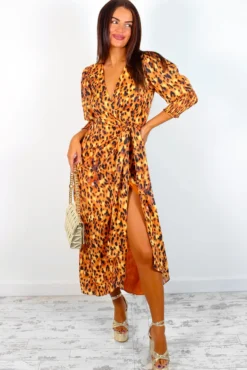 Glamorous Drive Em Wild - Golden Leopard Print Midi Wrap Dress 13 Glamorous Drive Em Wild - Golden Leopard Print Midi Wrap Dress -Glamoros Clothing Shop Drive EmWild GoldenLeopardPrintMidiWrapDress 4