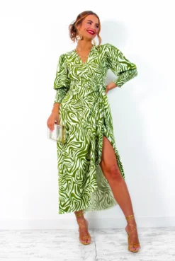 Glamorous Drive 'Em Wild - Olive Green White Zebra Print Midi Wrap Dress 12 Glamorous Drive 'Em Wild - Olive Green White Zebra Print Midi Wrap Dress -Glamoros Clothing Shop Drive EmWild OliveGreenWhiteZebraPrintMidiWrapDress 8