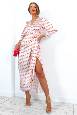 Glamorous Drive Em Wild - Pastel Pink Yellow Tile Print Midi Wrap Dress 21 Glamorous Drive Em Wild - Pastel Pink Yellow Tile Print Midi Wrap Dress -Glamoros Clothing Shop Drive EmWild PastelPinkYellowTilePrintMidiWrapDress 4