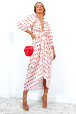 Glamorous Drive Em Wild - Pastel Pink Yellow Tile Print Midi Wrap Dress 19 Glamorous Drive Em Wild - Pastel Pink Yellow Tile Print Midi Wrap Dress -Glamoros Clothing Shop Drive EmWild PastelPinkYellowTilePrintMidiWrapDress 7