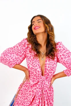 Glamorous Drive 'Em Wild - Pink Tonal Leopard Midi Wrap Dress 9 Glamorous Drive 'Em Wild - Pink Tonal Leopard Midi Wrap Dress -Glamoros Clothing Shop Drive EmWild PinkTonalLeopardMidiWrapDress 4