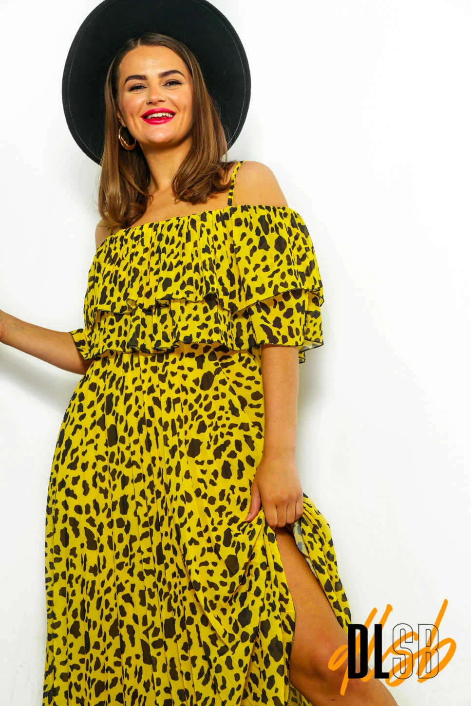 Fall In Love - Yellow Animal Print Maxi Dress 2 Fall In Love - Yellow Animal Print Maxi Dress - Image 2