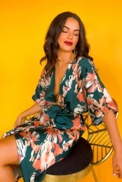 Finders Keepers - Forest Orange Floral Midi Dress 10 Finders Keepers - Forest Orange Floral Midi Dress -Glamoros Clothing Shop Finders Keepers Forest Orange Floral Midi Dress 1