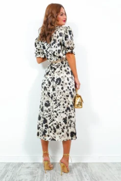 AX Paris Frill Got It - Champagne Leopard Print Midi Dress -Glamoros Clothing Shop FrillGotIt ChampagneLeopardPrintMidiDress5 1