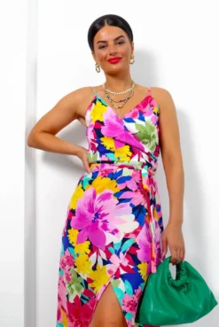 Garden Party - Multi Floral Print Maxi Dress -Glamoros Clothing Shop GardenParty MultiFloralPrintMaxiDress1