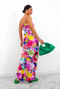 Garden Party - Multi Floral Print Maxi Dress -Glamoros Clothing Shop GardenParty MultiFloralPrintMaxiDress5